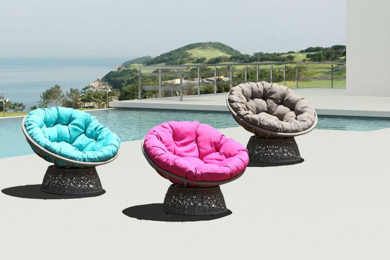 Outdoor Leisure Chair swivel chair with cushion