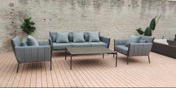 Outdoor aluminum fabric upholstery sofa set