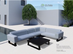 High-end high quality grey corner sofa set