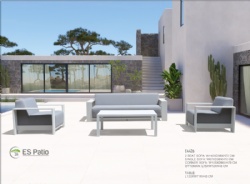 Outdoor light grey morden 4 pcs sofa set