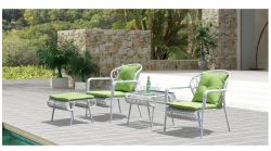 Rattan balcony chair set with table