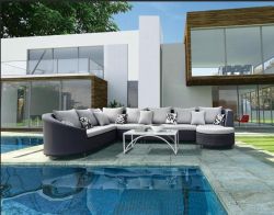 Outdoor fabric upholstery sectional sofa set